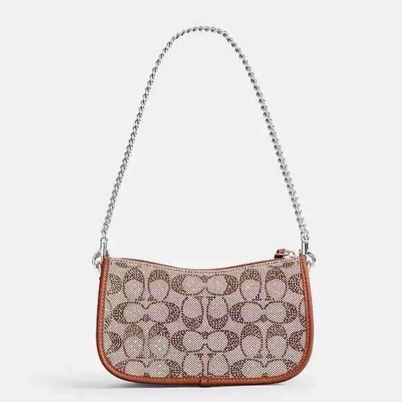 NWT Coach Limited Swinger 20 In Crystal Signature Jacquard Shoulder Bag CW568 - Picture 13 of 16